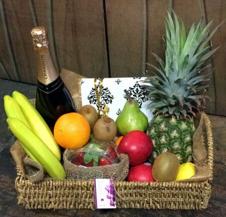 Fruit, Chocolates & Wine Basket