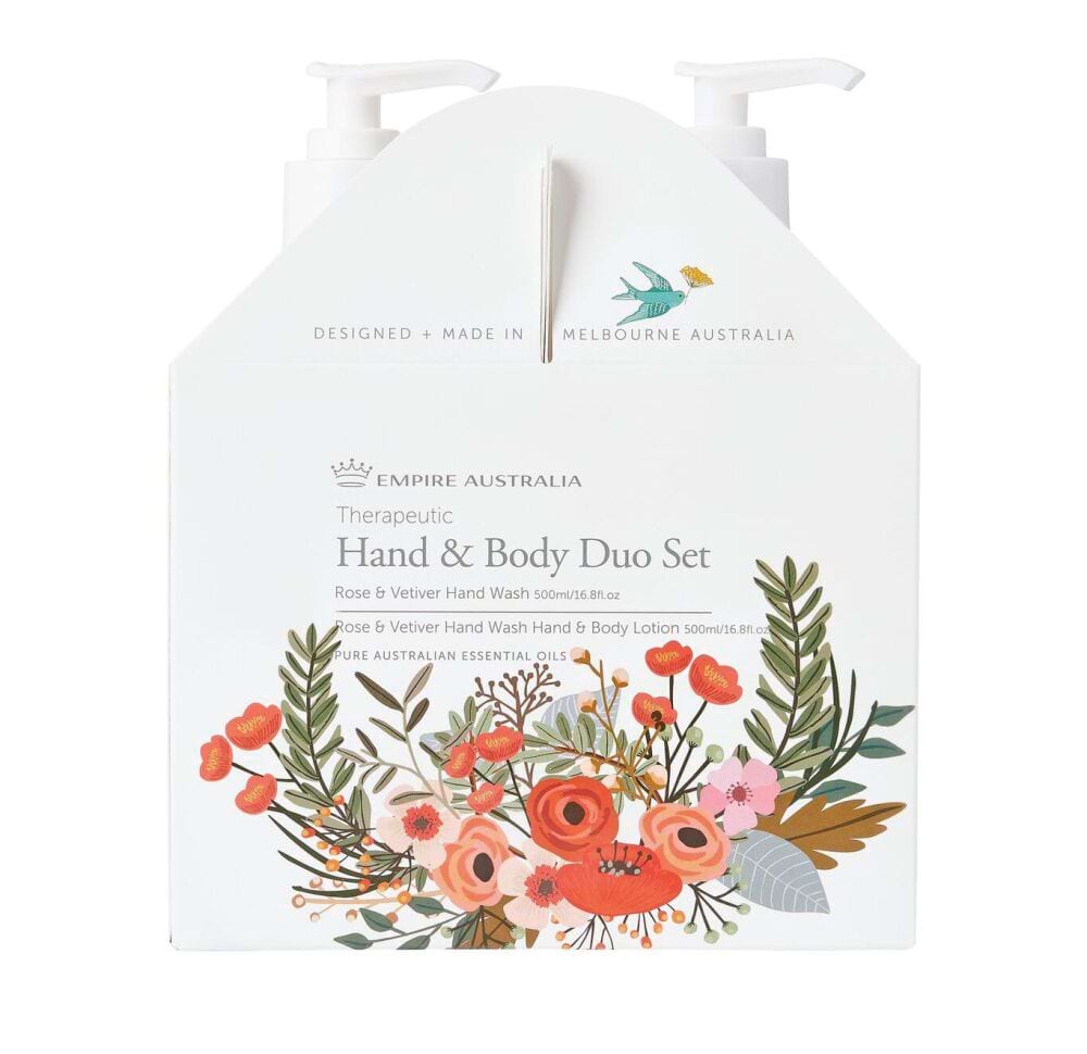 Rose & Vetiver Hand/Body Care Duo Set 